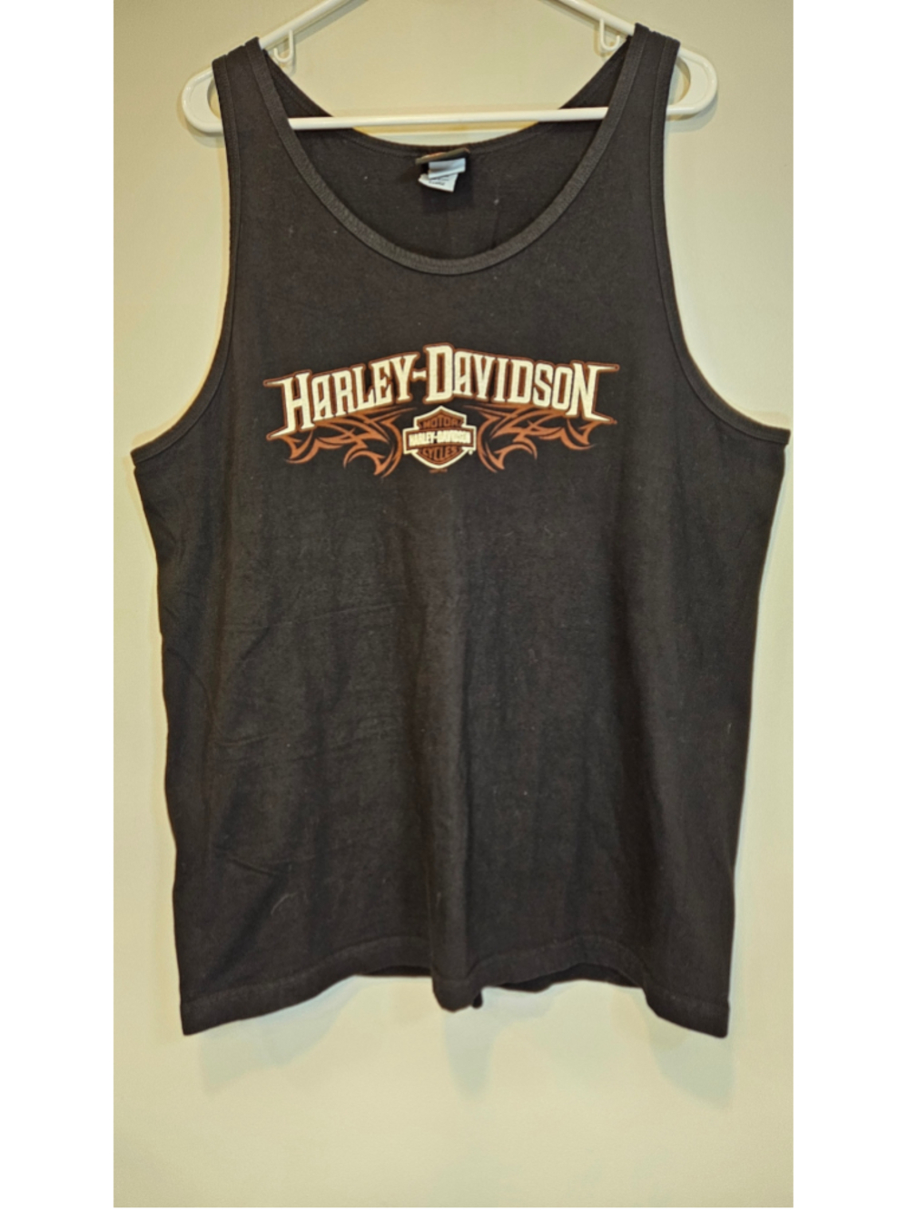 2007 Harley Davidson Tank Top XL Made USA Silver Eagle Waterloo Iowa